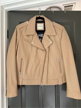 Each x Other Women's Tan Leather Moto Jacket